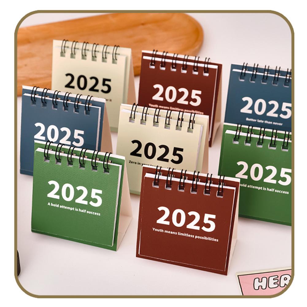 1PCS Мини Настольный Календарь 2024-2025, Август 2024 По Декабрь 2025 Маленький Настольный Календарь, Творческий Мини Ежедневный Календарь Расписания