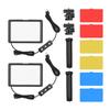 USB Video Conference Lighting Kit with 2* LED Video Lights 5600K Dimmable + 2* Desktop Tripods + 2* 180° Rotatable Mounting Adapter + 8* Color