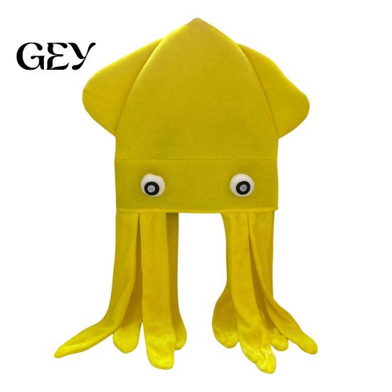 Comic Exhibition Costume Gear Funny Octopus Hat with Tentacles, Creative Plush Cap for Party Cosplay Cute Cartoon Animal and Photography, Novelty Soft