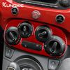 Carbon Fiber Style Interior Sticker for Fiat 500 Abarth 595 2012-2016 2017 2018 2019 2020 2021 2022 2024 Abarth 695 2017-2024 AC Interior Panel