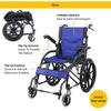 Portable And Foldable Self Propel Lightweight Wheelchair Travel Push Chair