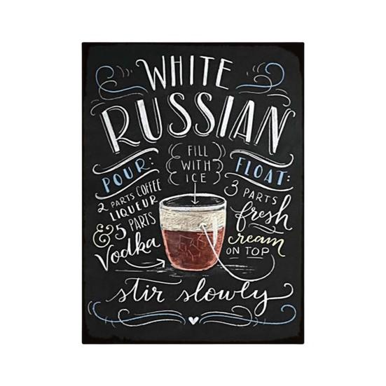 Wall Poster Exquisite Long Lasting Convenient Hanging Smooth Surface Anti-fade DIY Creative Retro European Style Metal Poster