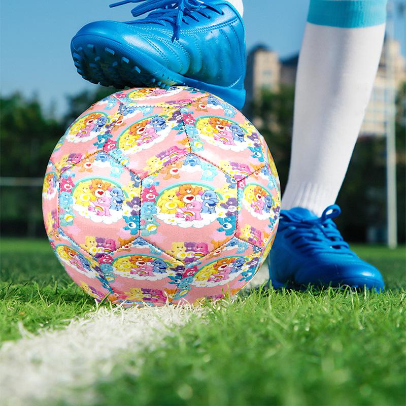 Care Bears Print Size 5 Soccer Ball, PU Wear Resistant Football for Match Training and Daily Practice, Birthday Gift for Soccer Fans