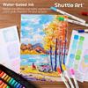 Кисть Shuttle Art Brush Watercolor 105 цветов, в комплект входит 1 маркер для рисования акварелью, двойная кисть с тонким кончиком, набор для быстрой печати, в комплект входит ручка, кисть,