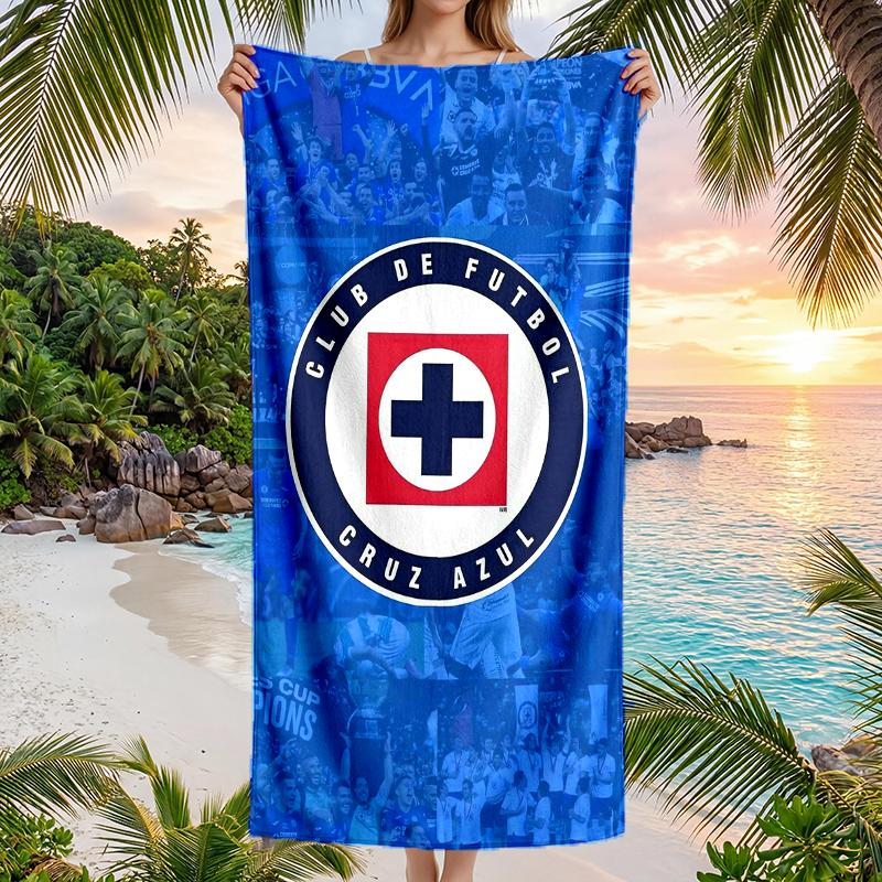 Cruz Azul Fashion Beach Towel: Ideal for Summer Adventures Soft, absorbent and quick drying suitable for swimming and bathing
