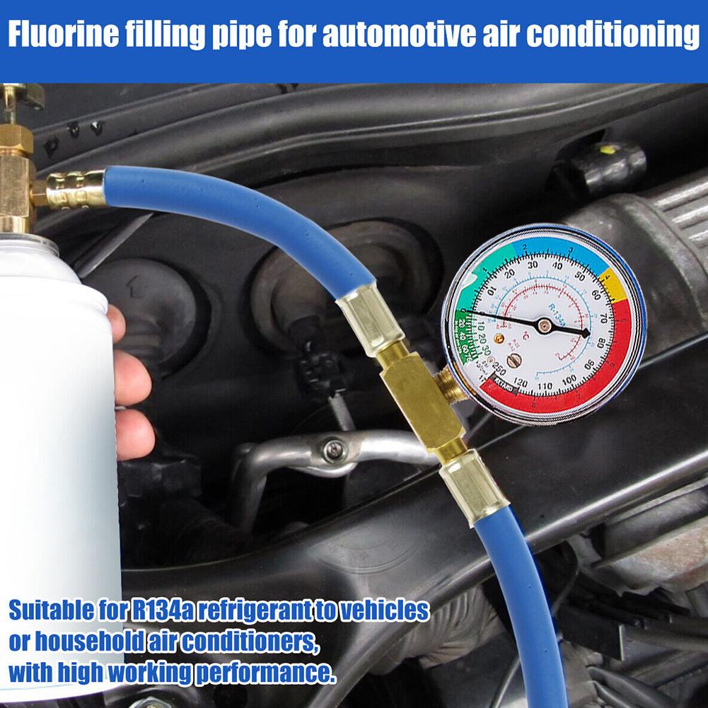 Комплект для заправки фреонов для холодильника R134A Комплект шлангов для заправки хладагента кондиционера автомобиля R134A Инструменты для заправки кондиционера для автомобилей и бытовых нужд N1N3