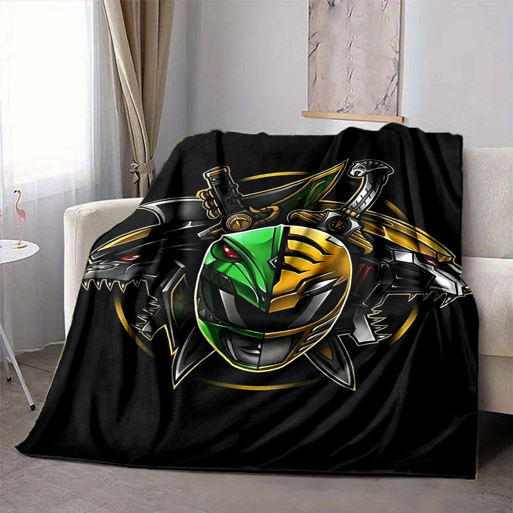 1 шт. Пледы Power Rangers, Мягкие, Удобные, С Цифровой Печатью, Всесезонные, Многоцелевые, Вязаные, Для Кровати, Офиса, Дивана, Декор Дома
