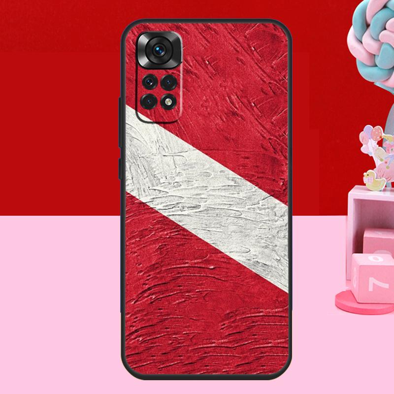 Diver Down Diving Flag Case For Xiaomi Redmi Note 14 13 12 10 11 15 Pro Plus Redmi 15 C 10C 12C 13C 14C Soft Cover