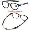 Magnetic Reading Glasses With Neck Hanging Reading Glasses With Magnet For Both Men And Women Round Frames Reader 1.0 2.0