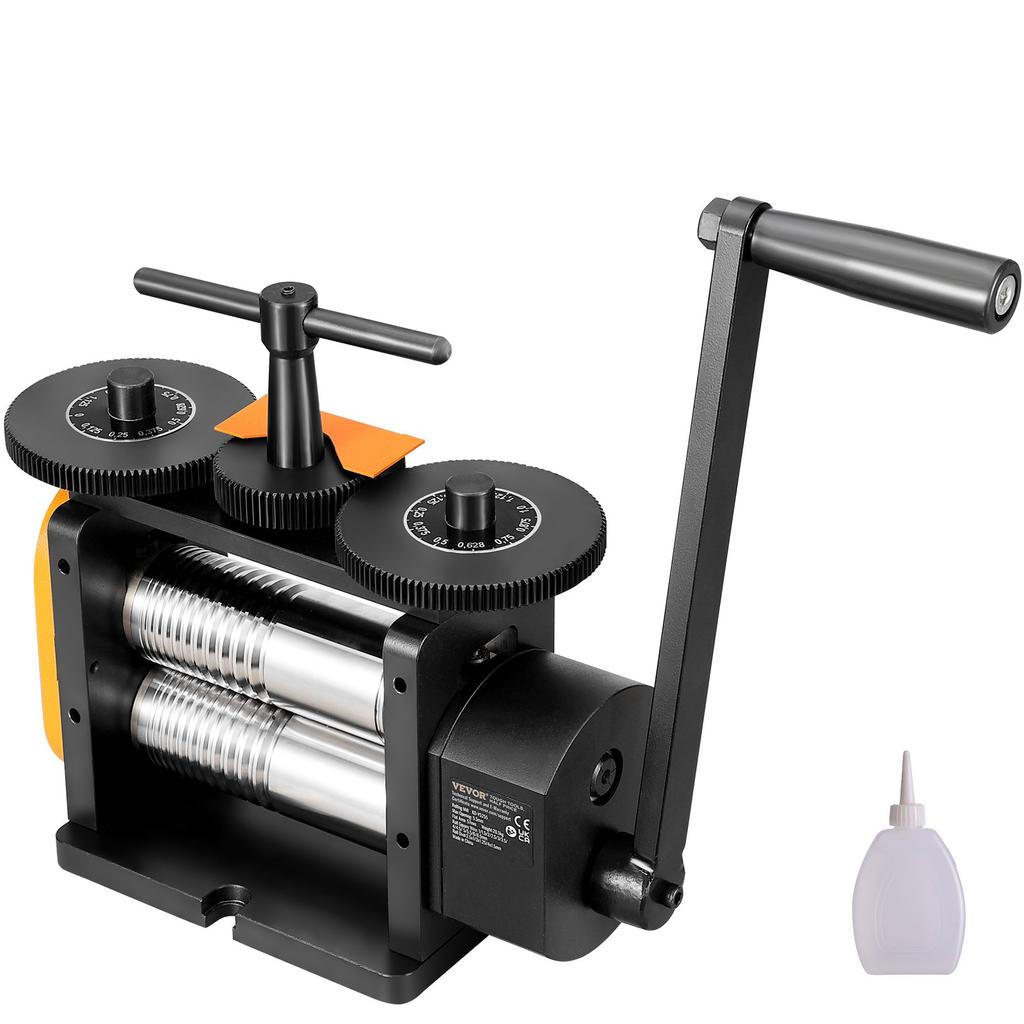 VEVOR Rolling Mill, 2.24"/57 mm Jewelry Rolling Mill Machine, 1: 2 Gear Ratio, 3-in-1 Multi-function Rolling Mill
