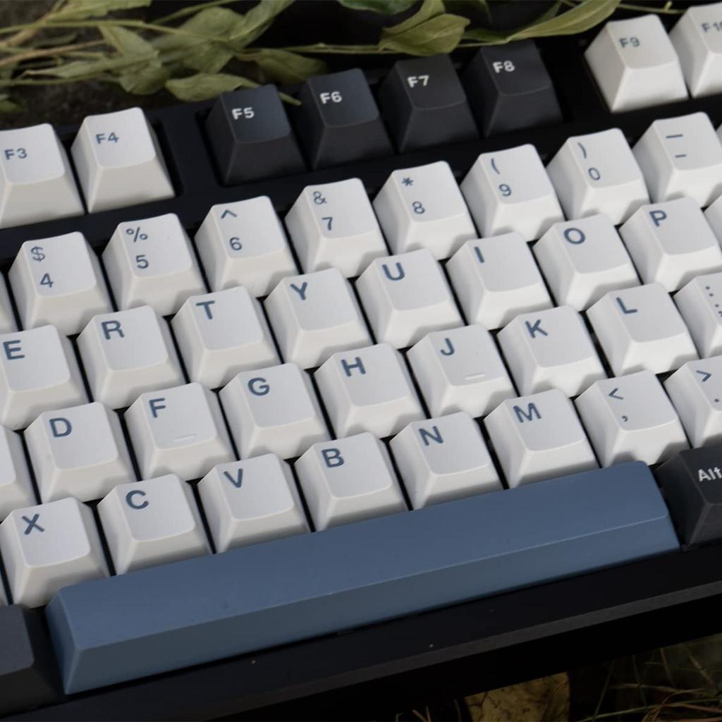 Arctic Blue White Keycaps Full Set 173 Keys Cherry Profile Doubleshot Custom Keycaps Cherry MX Gateron Kailh Box Switch Mechanical Gaming Gear