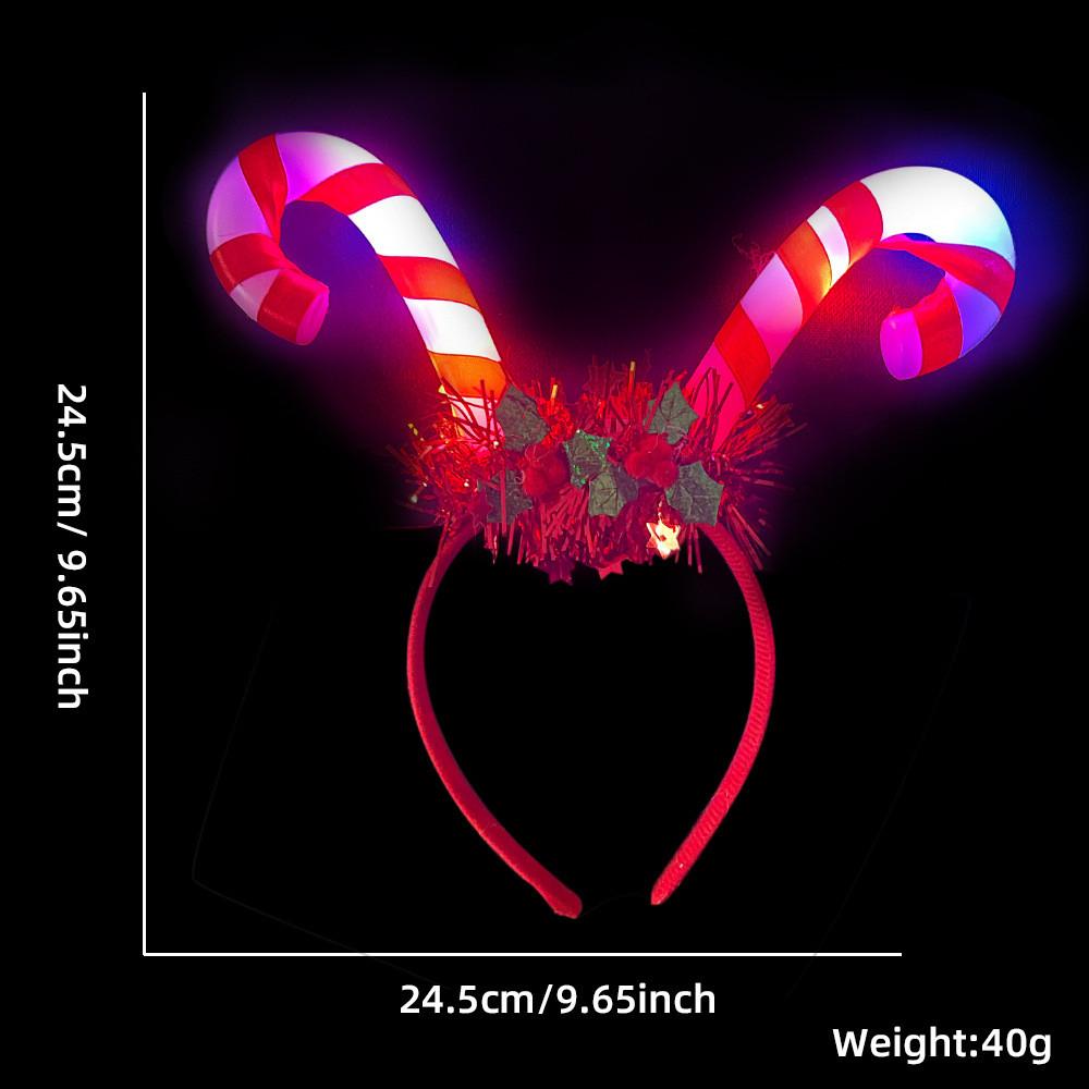 Праздничная рождественская повязка на голову для детей и взрослых с разноцветными светодиодными огнями и игривыми дизайнами