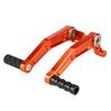 2 Piece Orange Aluminum CNC Brake Pedal - Compact and   Knurled Brake Pedal Design - Made of High Quality Aluminum - Lightweight and  