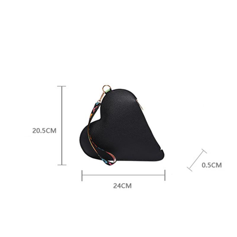 Yogodlns Модный мини-клатч в форме сердца для женщин, кошелек для монет карамельного цвета с запястьем, стильный держатель для карт на молнии и чехол для ключей