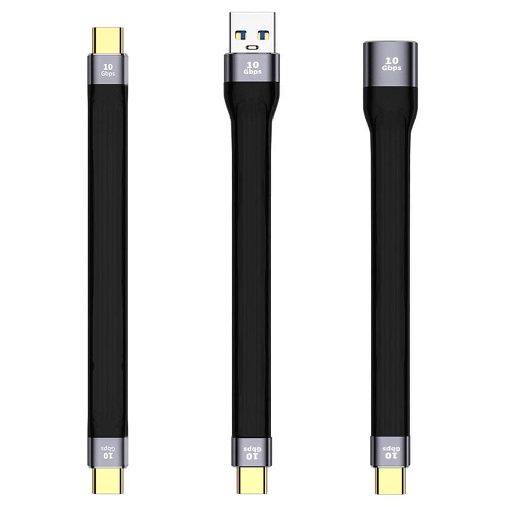 USB A на Type C PD быстрая зарядка USB3.1 высокоскоростной жесткий диск 10 Гбит/с передача 13 см зарядка ультра-короткий портативный кабель данных
