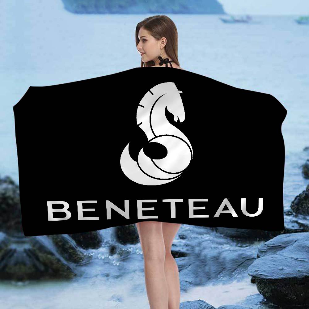 B-BENETEAU Логотип Микрофибровое одеяло Быстросохнущие пляжные полотенца Большой размер с принтом Супервпитывающее полотенце-одеяло для бассейна