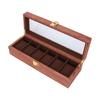 Коробка для хранения часов Чехол 6 слотов Роскошный органайзер для демонстрации часов для хранения ювелирных изделий