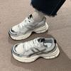 Platform-soled Dad Shoes for Women 2025 Spring and Autumn New Versatile and Lightweight Running Fried Street Mesh Breathable Sneakers for Women