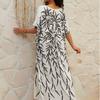 Plus Size Summer Women's Cover-Ups Bohemian Long Dress Seaside Holiday Beach Cover Up Swimwear Outer Shirt EMA