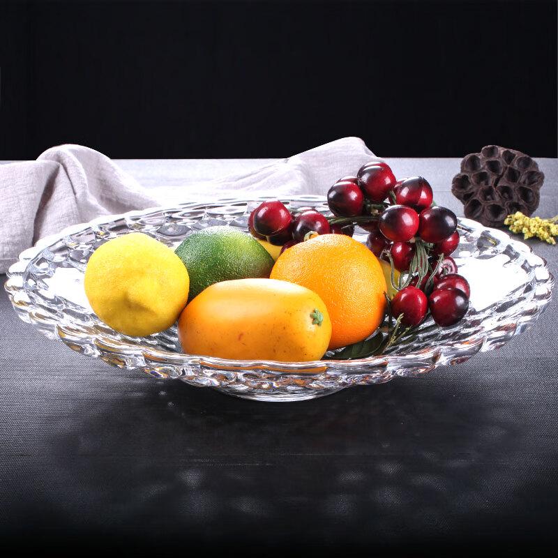 Youde 35cm Crystal Glass Snack & Fruit Serving Plate