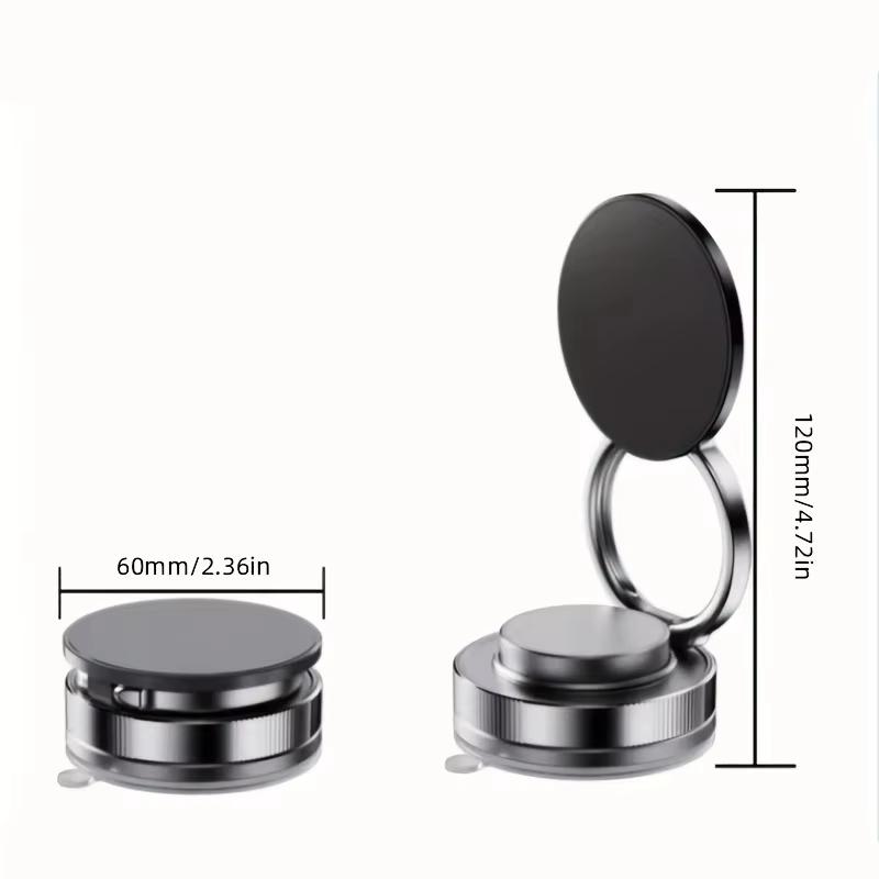 Metal Vacuum Magnetic Car Phone Holder Foldable Design 360° Adjustable Vacuum Mount for Car/Desk/Bathroom/Universal Use