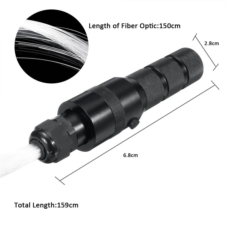 150 см RGB светодиодный оптоволоконный кнут, вращение на 360°, больше режимов и эффектов, подсветка, развевающееся праздничное освещение, оптоволоконные танцевальные кнуты