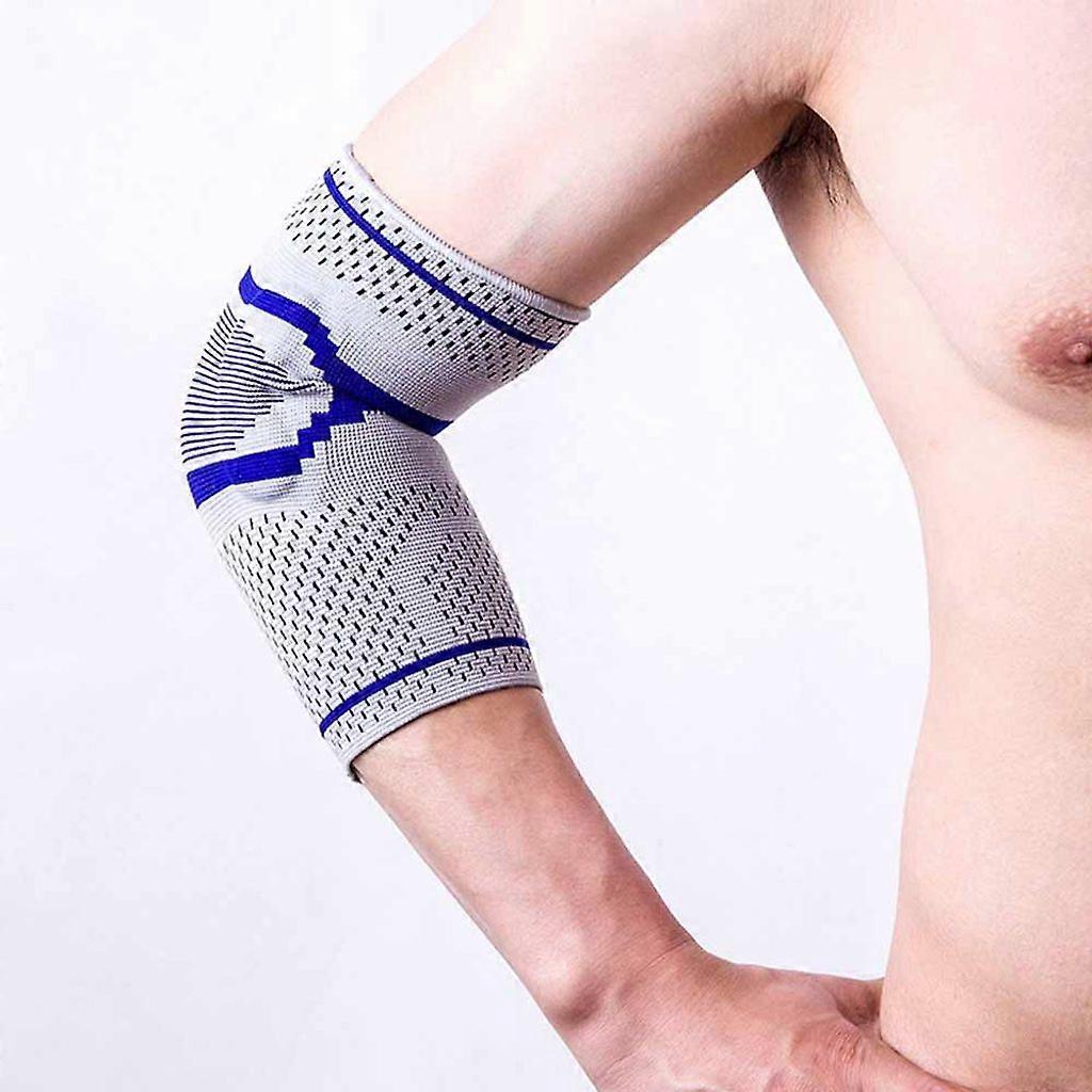 Elbow brace, tendonitis compression brace, men's and women's tennis elbow brace, golf elbow treatment (blue M)
