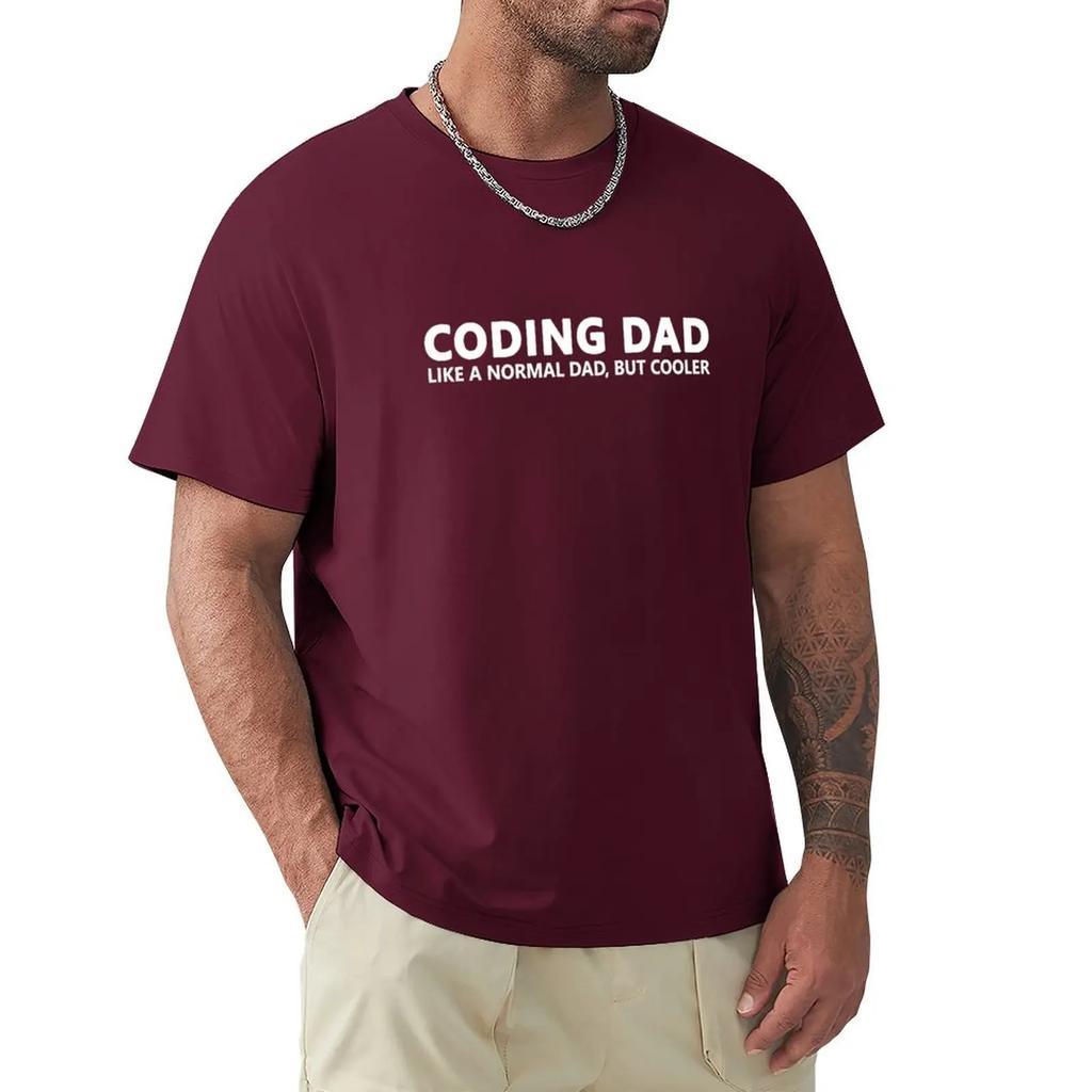 Coding Dad Like A Normal Dad But Cooler Programmer Dad TShirt heavyweights oversized t shirt men