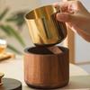 Пепельница из массива дерева с крышкой для домашней гостиной, внутренний контейнер из нержавеющей стали, роскошная пепельница в ретро-стиле, пылезащитная