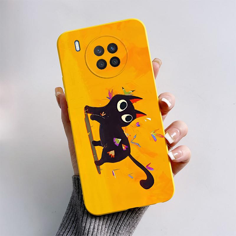 Силиконовый чехол для Huawei Nova 8i Honor 50 Lite, чехол, милый мультяшный черный кот, мак, собака, мягкая задняя крышка из ТПУ для Honor 50Lite, Capa