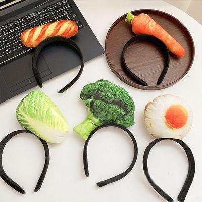 Забавный Клубничный Имитация Еды Обруч для Волос Овощная Кость Хот-дог Повязка на Голову Хлеб Куриное Крыло Дети