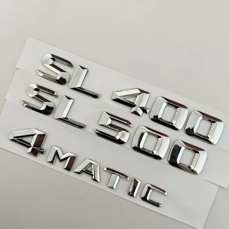 2015 Lambang ABS Atas SL400 SL500 SL550 Huruf Krom Tajam untuk Mercedes Benz R129 R230 R231 Stiker Logo Papan Nama Bagasi Mobil ZF4