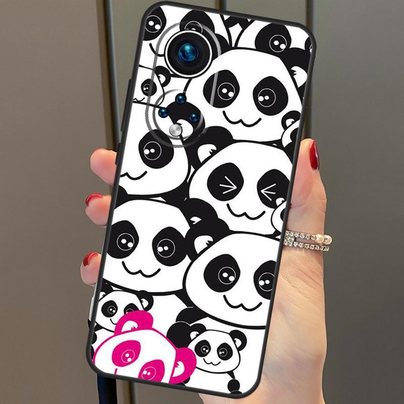 Милый Мультяшный Чехол-Панда Для Honor X8b X9b 90 70 50 Magic 5 Pro Magic 6 Lite X6 X7 X8 X9 X6a X7a X8a X9a Обложка