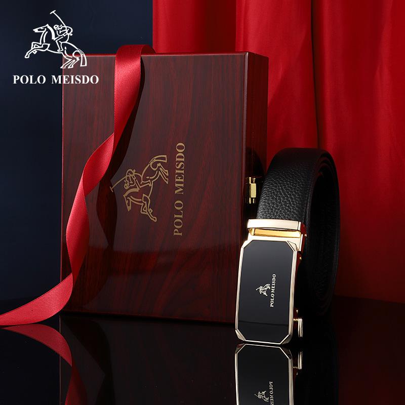 Мужской ремень из натуральной кожи Paul с автоматической пряжкой - Роскошный бренд, верхний слой коровьей кожи