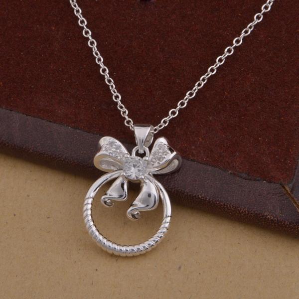 wholesale silver plated Fashion jewelry chains necklace pendant WN-1476Good product