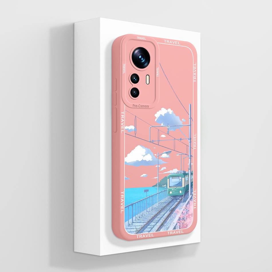 For Xiamoi 12T Pro Phone Case Elegant-Butterfly Soft Liquid Silicone Camera Protection Back Cover For Mi 12T 12 T 12TPro Funda