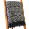 Throw Blanket Boho Grey Geometric 125x150cm
