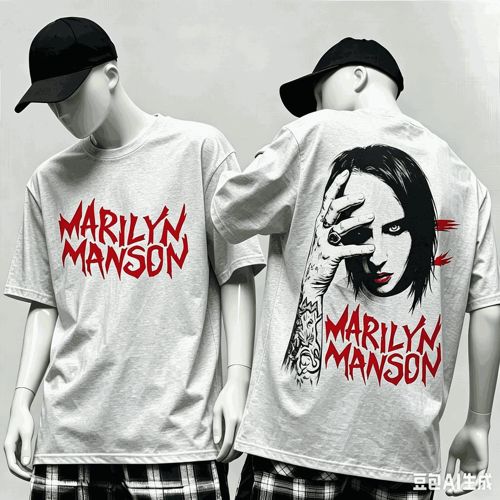 Marilyn Unisexson Unisex Fashion Street Casual Tee Classic Loose Cutting Comfort Daily Wear Shirts Stylish Unique Oversized Soft