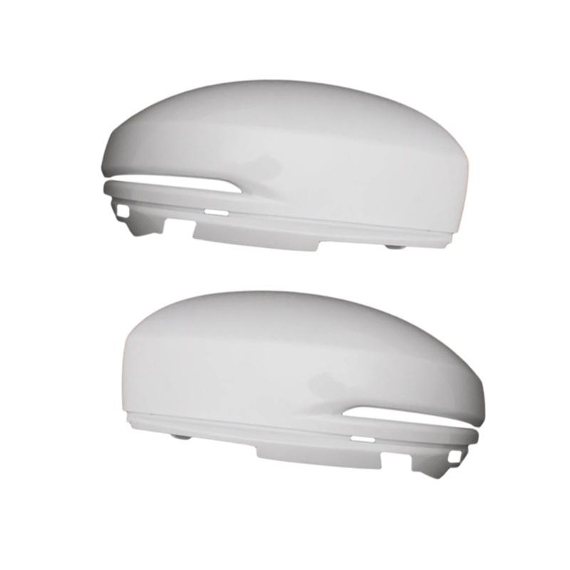 2pcs Car Side Door Rear View Mirror Cover Cap ABS Unpainted White For Honda Fit Jazz  2014 2015 2016 2017 2018  76251T5AJ31