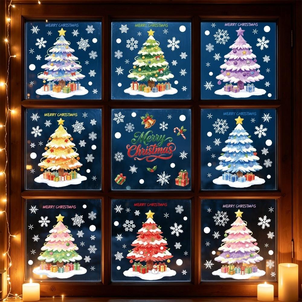 Removable Static Glass Window Sticker Waterproof Xmas Party Door Stickers Festive Decorations