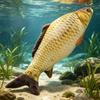 3D Stuffed Animal Carp Soft Animal Simulation Fish Plush Doll Fish Plush Toy  Children