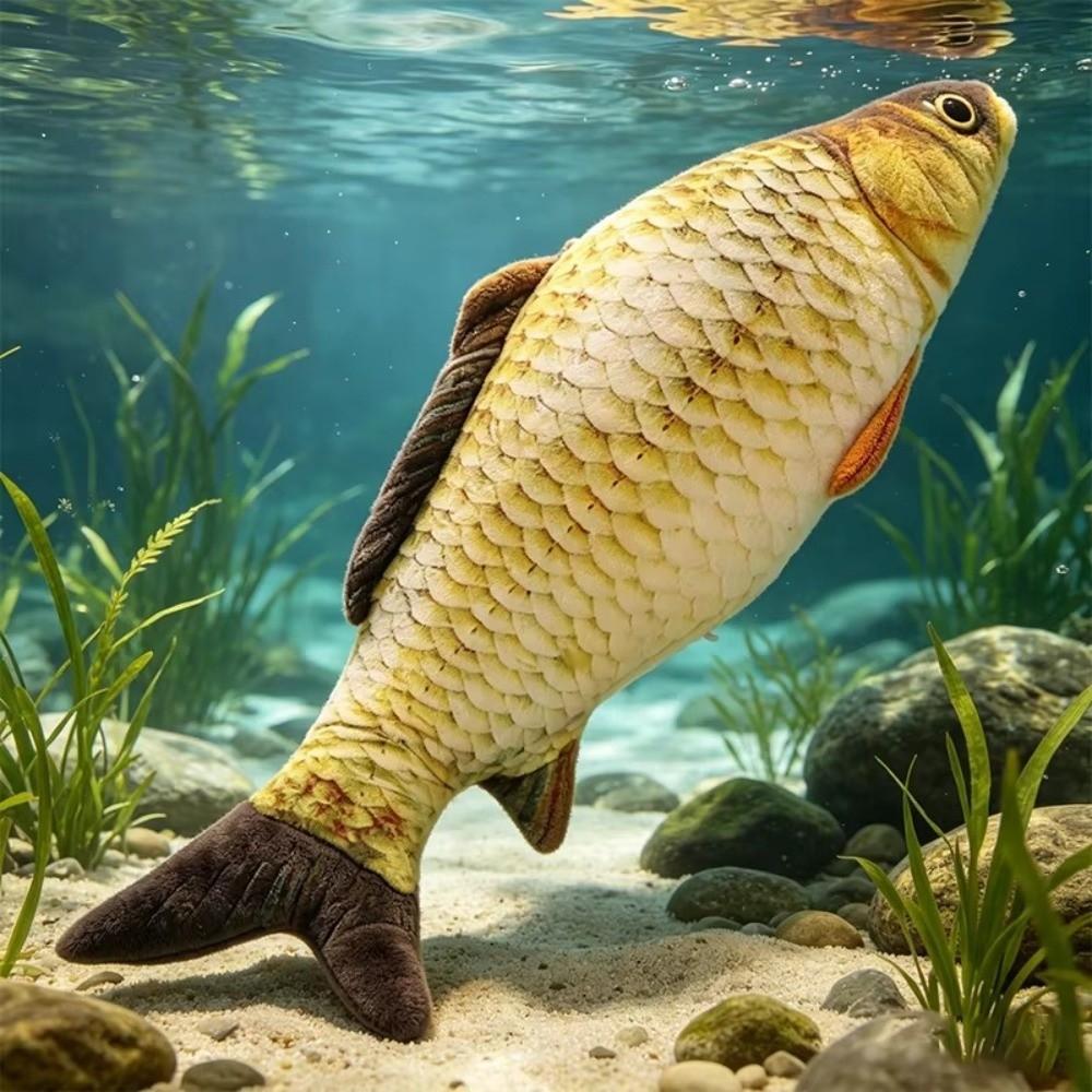 3D Stuffed Animal Carp Soft Animal Simulation Fish Plush Doll Fish Plush Toy Children