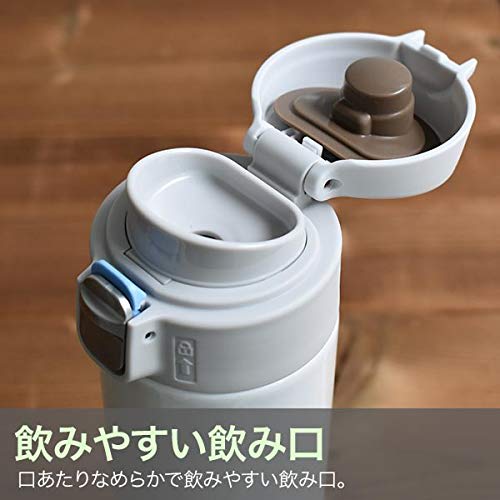 Tiger Thermos Water Bottle, 600ml Sahara Mug, One-Touch, Lightweight, MMJ-A602KJ, Black