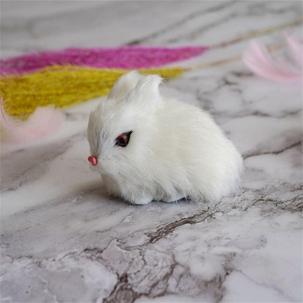Decoration Lifelike Animal Desktop Furnishings Plush Toys Easter Rabbits Simulation Rabbit Model