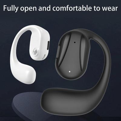 Одинарная гарнитура для левого уха с Bluetooth 5.2ows, наушники с открытой костной проводимостью, ушной крючок, шумоподавление