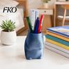 One-piece Molded Pen Organizer Standing Capybara Holder, Cute Animal Desk for Pens Makeup Gradient Orange Cup Brushes, Large Capacity