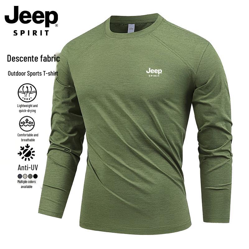 JEEP Men's Outdoor Quick-Dry Long-Sleeve T-Shirt