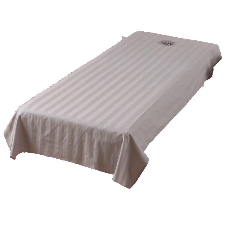 Custom White Cotton Salon Bed Sheets with Face Hole for SPA & Massage