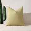 Small Fresh Grass Green Large and Small Plaid Striped Plain Pillow Cushion Cushion Cover Without Core