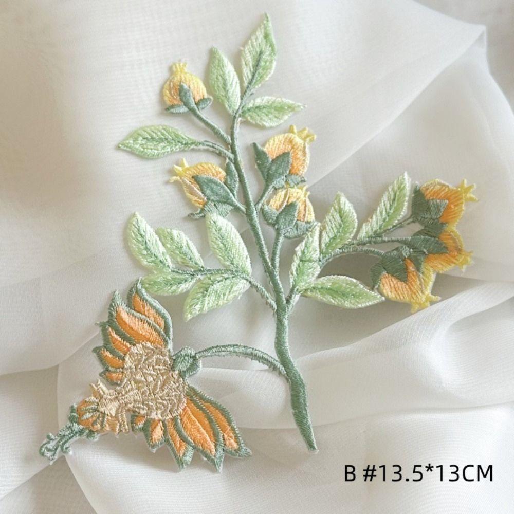 3D Flowers Embroidery Appliques Stylish DIY Patches Decorative Floral Patches Clothing Decoration